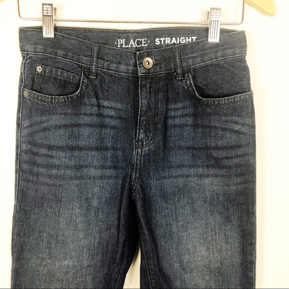 Children's Place Straight Denim Jean | Dark Wash | Size 12 - Picture 2 of 7